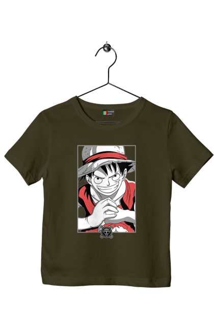 Children's t-shirt with prints One Piece Luffy. Anime, luffy, manga, monkey de luffy, one piece, pirates. 2070702