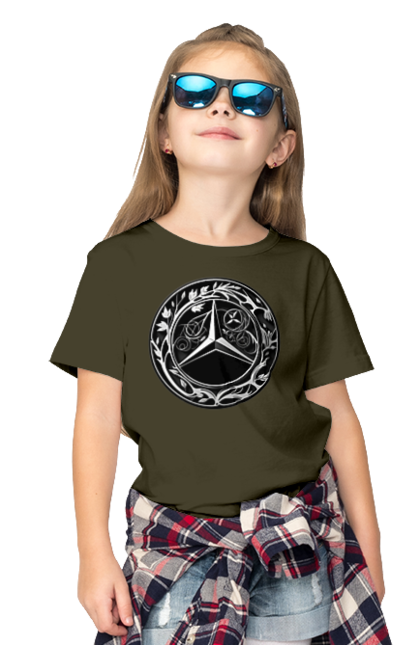Children's t-shirt with prints Mercedes Benz Logo Art. Avto, cars, mercedes, mercedes-benz, mercedes-benz logo. 2070702