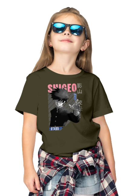 Children's t-shirt with prints Mob Psycho 100. Anime, manga, mob, mob psycho 100, shigeo kageyama. 2070702