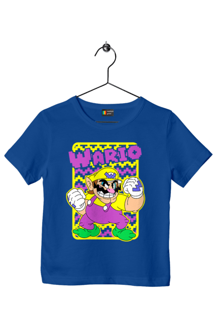 Children's t-shirt with prints The Super Mario Bros. Wario. Character, game, mario, mario bros, nintendo, super mario bros, wario. 2070702