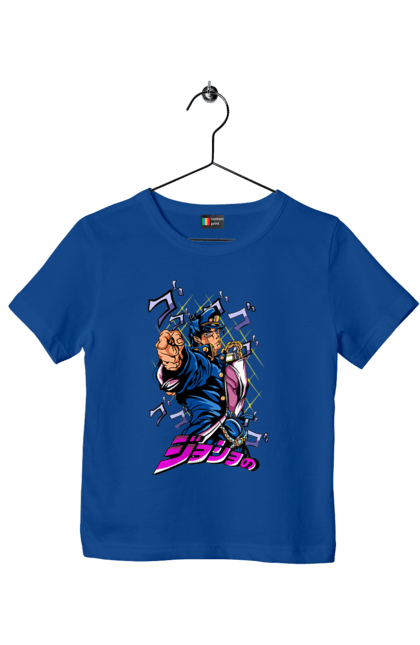 Children's t-shirt with prints JOJO Jotaro. Anime, jojo, jojo`s bizarre adventure, jojo’s bizarre adventure, jotaro, jotaro kujo, manga. 2070702