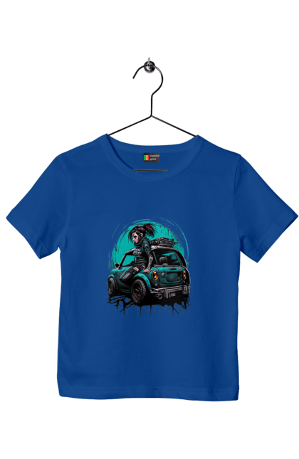 Футболка дитяча з принтом "Кіберпанк дівчина". Арт, графіка, дівчата, ігри, кіберпанк, малюнок. 2070702