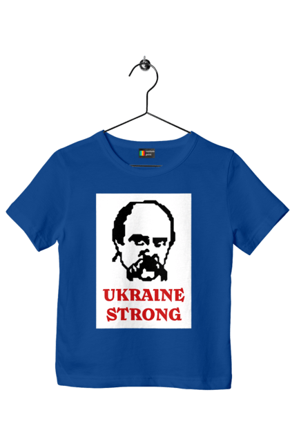 Футболка дитяча з принтом "Тарас Шевченко". Бавовна, бавовнятко, війна, герб, доброго вечора, зсу, прапор україни, русский военный корабль, тарас шевченко, україна. 2070702