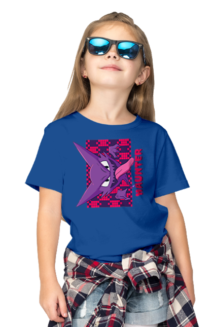 Children's t-shirt with prints Haunter. Anime, games, haunter, nintendo, pokemon, pokemon go. 2070702