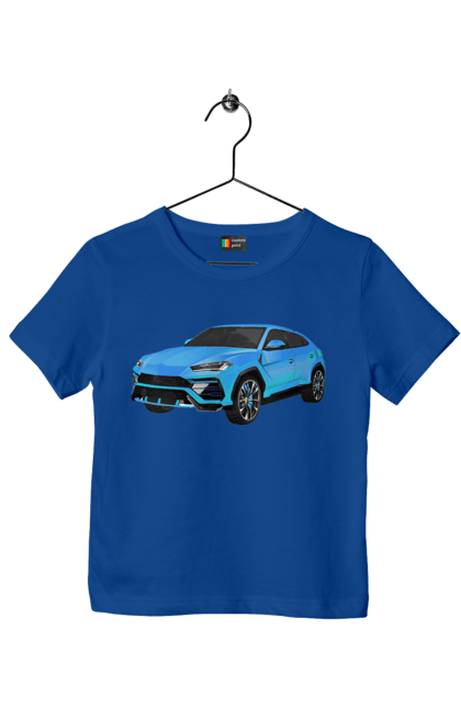 Футболка дитяча з принтом "Ламборгіні Урус". Автомобіль, ламборгіні, ламборгіні урус, урус. 2070702