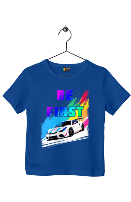 Children's t-shirt with prints Race. Automobile, race, sport car, sports car. 2070702