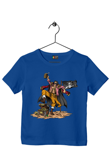 Children's t-shirt with prints One Piece Gol D. Roger. Anime, gol d. roger, gold roger, manga, one piece, straw hat pirates. 2070702