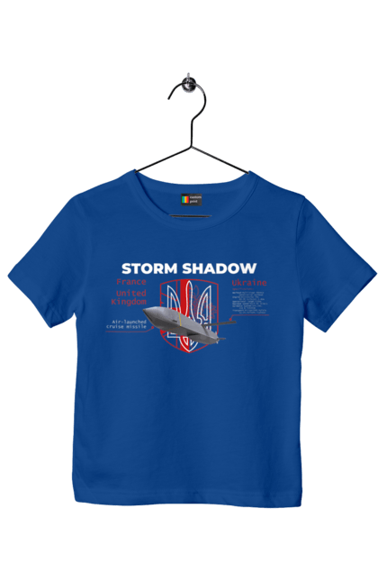 Футболка детская с принтом Storm Shadow. F16, nasams, storm shadow, zuzana, гаубица, два герба, залужный, сюзанно. 2070702