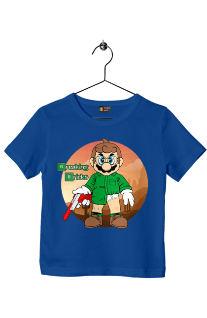 Children's t-shirt with prints Breaking Bad Mario. Breaking bad, character, game, mario, mario bros, nintendo, super mario bros. 2070702