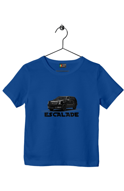 Футболка дитяча з принтом "Каділак". Автомобіль, бізнес клас, джип, ескалада, каділак, машина, позашляховик. 2070702