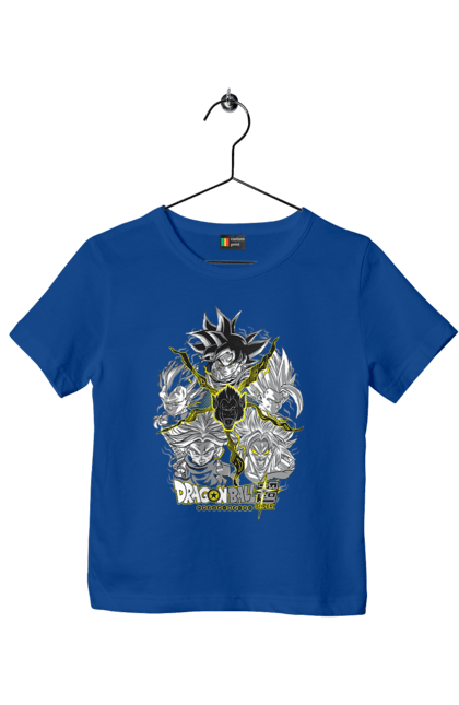 Children's t-shirt with prints Dragon Ball. Anime, dragon ball, goku, manga, tv series, vegeta. 2070702