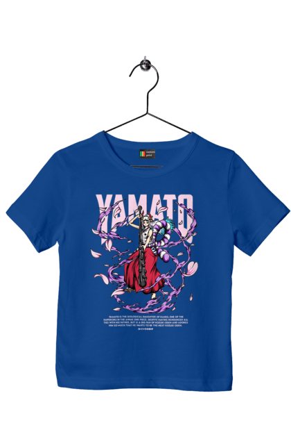 Children's t-shirt with prints One Piece Yamato. Anime, manga, one piece, pirates, straw hat pirates, yamato. 2070702