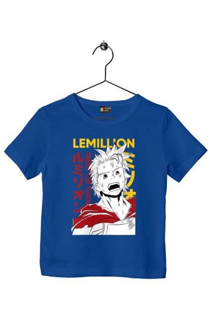 Футболка дитяча з принтом "Моя академія героїв Лемілліон". Lemillion, mirio togata, my hero academia, академія юей, аніме, лемілліон, манга, міріо тогата, моя геройська академія. 2070702