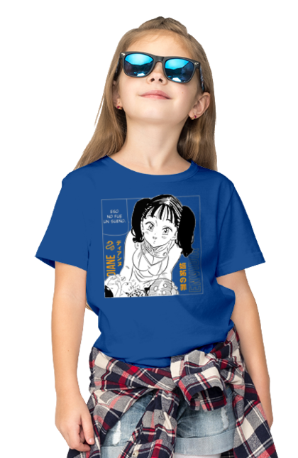 Children's t-shirt with prints Seven Deadly Sins Diane. Adventures, anime, comedy, diana, diane, fantasy, manga, seven deadly sins. 2070702