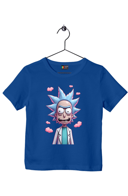 Футболка дитяча з принтом "Рік та Морті". Rick and morty, мультфільм, наукова фантастика, пригоди, рік, рік і морті, трагікомедія, чорний гумор. 2070702