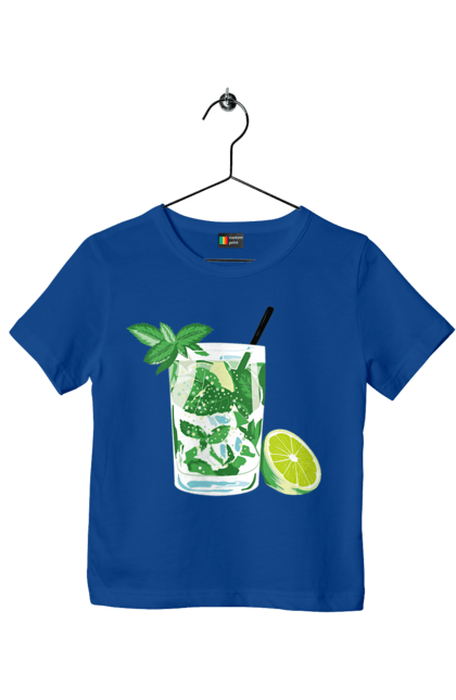 Футболка дитяча з принтом "Напій Мохіто І Лимон". Лимон, мохіто, напій. 2070702