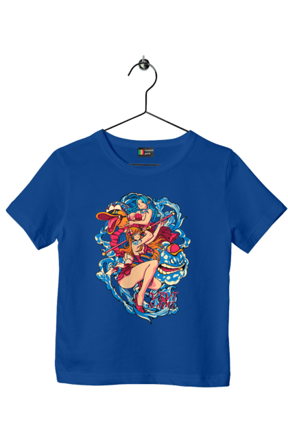 Children's t-shirt with prints One Piece Nami. Anime, cat burglar, manga, nami, one piece, straw hat pirates. 2070702