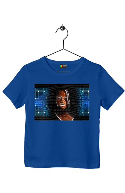 Футболка дитяча з принтом "Штучний Розум". Айті, айтішник, гик, жінка, знання, інженер, інтелект, кібер, кібернетика, кіборг, код, комп, комп`ютерник, кристал, машинне навчання, мікросхема, мозок, портрет, програміст, професіонал, професія, розробник, розум, світиться, світло, хакер, чіп, штучний інтелект, штучний розум. 2070702