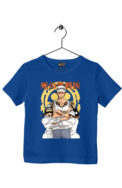 Children's t-shirt with prints One Piece Trafalgar Law. Anime, manga, one piece, straw hat pirates, trafalgar law. 2070702