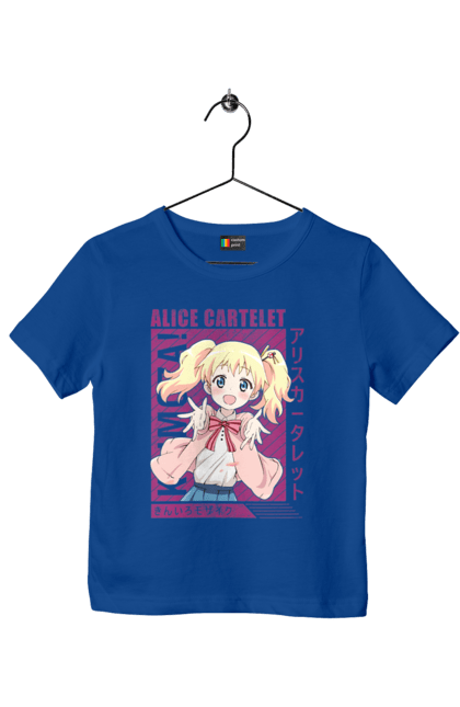 Children's t-shirt with prints Kiniro Mosaic Alice Cartelet. Alice, alice cartelet, anime, gold mosaic, kiniro mosaic, kinmoza, manga. 2070702