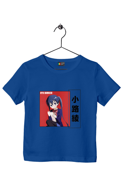 Children's t-shirt with prints Kiniro Mosaic Aya Komichi. Anime, aya komichi, gold mosaic, kiniro mosaic, kinmoza, manga. 2070702