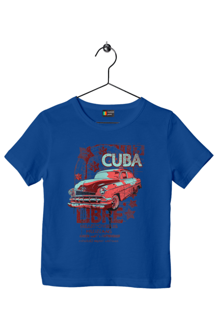 Футболка дитяча з принтом "Куба, Машина". Куба, машина, ретро. 2070702