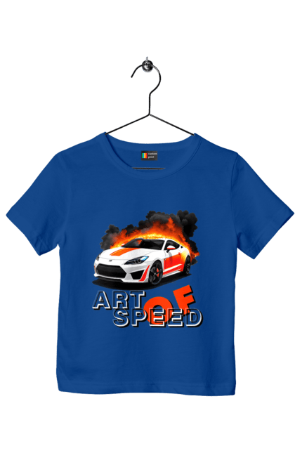 Футболка дитяча з принтом "Швидкість". Авто, автомобіль, автомобільний, гонка, швидкість. 2070702
