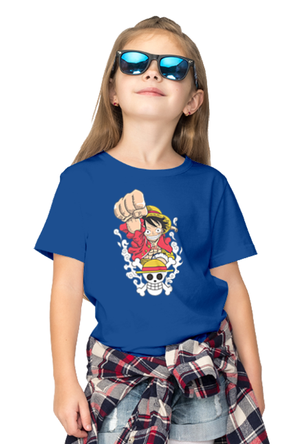 Children's t-shirt with prints One Piece Luffy. Anime, luffy, manga, monkey de luffy, one piece, pirates. 2070702