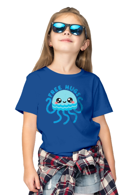 Children's t-shirt with prints Octopus hugs. Children, for children, free hugs, hugs, octopus. 2070702