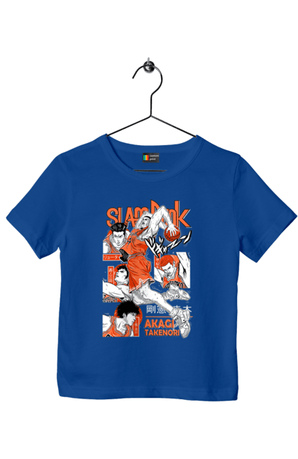 Children's t-shirt with prints Slam Dunk Takenori Akagi. Anime, basketball, comedy, manga, school, shonen, slam dunk, sports anime, takenori akagi. 2070702