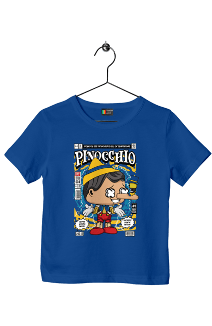 Футболка дитяча з принтом "Pinnochio". Дісней, пінокіо, плівка. Funkotee