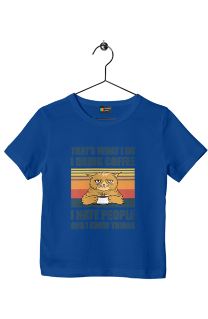 Футболка дитяча з принтом "Невдоволений кіт". Angular, c, css, html, it, javascript, jquery, php, python, react, svelt, vue, айтишник, айті, гумор, код, кодувати, прогер, програміст, програмісти, ти ж, ти ж програміст, тиж програміст. 2070702