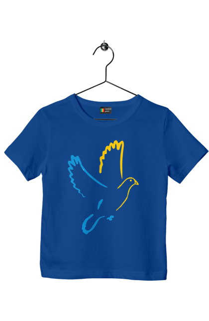 Футболка дитяча з принтом "Голуб миру". Голуб миру, мир, перемога україни, україна. 2070702