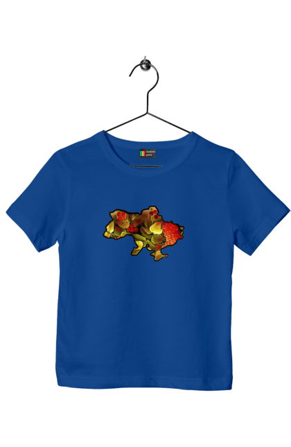 Футболка дитяча з принтом "Справжня Україна". Барви, квіти, кольору, краса, листя, настрій, україна. 2070702