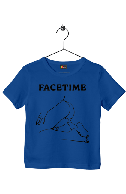 Футболка дитяча з принтом "Фейстайм". Вульгарна, гумор, прикольна, смішна, фейстайм. 2070702