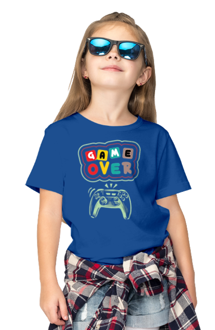 Children's t-shirt with prints Game over (2). End, game, game is over, game over, life, sadness. 2070702