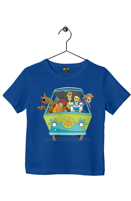 Футболка дитяча з принтом "Скубі Ду, Машина". Авто, мультик, скубі ду, собака. 2070702