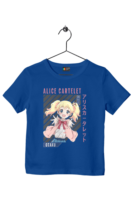 Children's t-shirt with prints Kiniro Mosaic Alice Cartelet. Alice, alice cartelet, anime, gold mosaic, kiniro mosaic, kinmoza, manga. 2070702