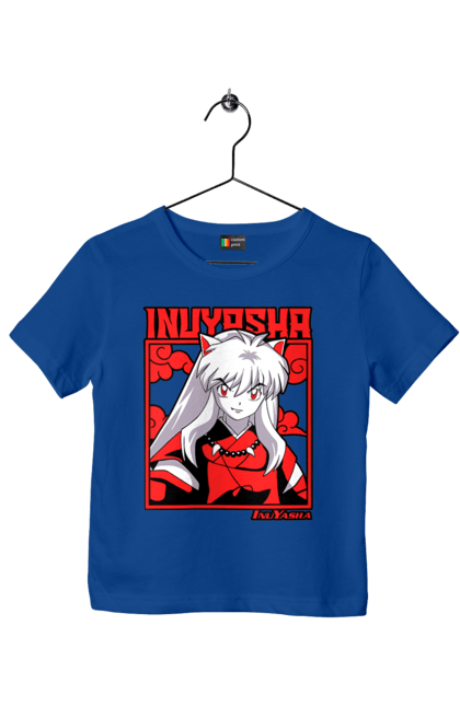 Футболка детская с принтом Inuyasha. Anime, inuyasha, manga, rumiko takahashi, аниме, демон-хранитель, манга, румико такахаси. 2070702