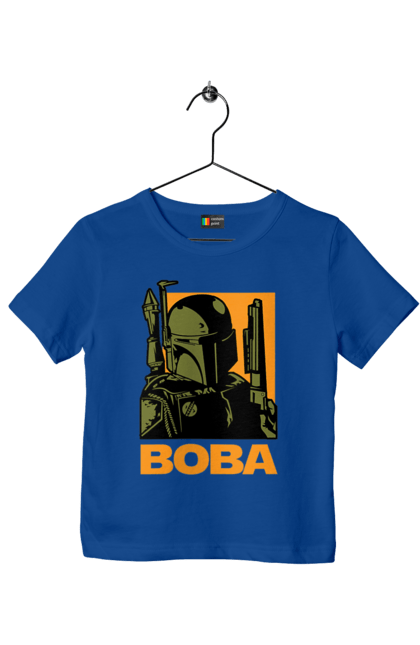 Футболка детская с принтом Боба Фетт. Boba fett, боба фетт, звездные войны, клон, охотник за головами. 2070702