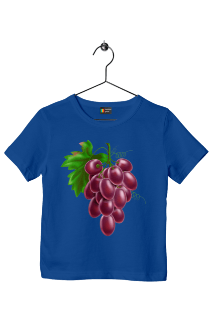 Футболка дитяча з принтом "Виноград". Виноград, фрукт. 2070702