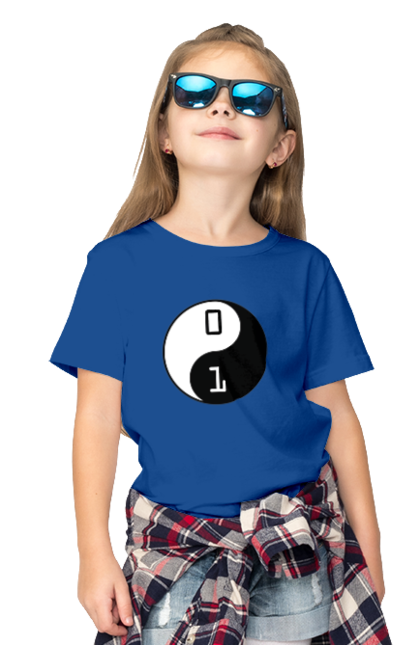 Футболка дитяча з принтом "Інь Янь". Angular, c, css, html, it, javascript, jquery, php, python, react, svelt, vue, айтишник, айті, гумор, код, кодувати, прогер, програміст, програмісти, ти ж, ти ж програміст, тиж програміст. 2070702