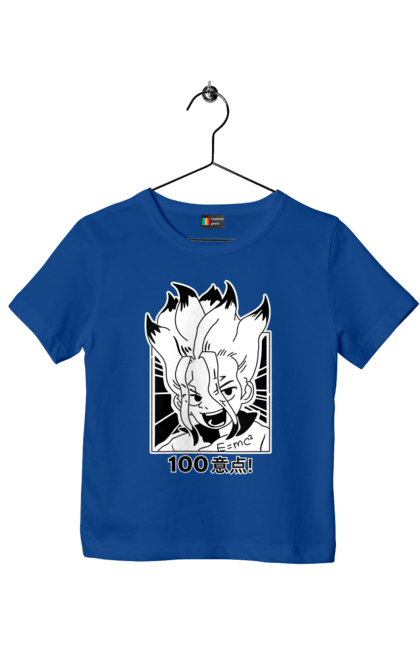 Children's t-shirt with prints Dr. Stone Senku. Anime, dr. stone, ishigami, manga, senku, senku ishigami. 2070702