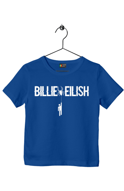 Футболка дитяча з принтом "Біллі Айліш". Біллі айліш, логотип біллі айліш, принт біллі айліш, співачка біллі айліш. 2070702