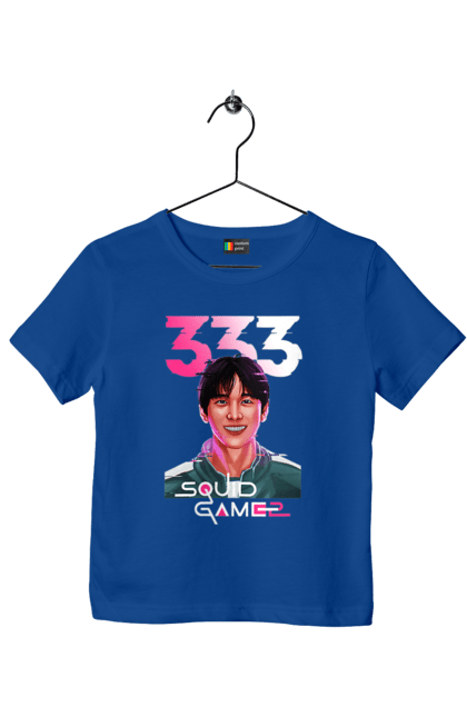 Футболка дитяча з принтом "Гра в кальмара Лі Маянґ гі". 333, lee myung gi, lee myung-gi, netflix, squid game, гра в кальмара, гравець 333, лі маянґ-гі, нетфлікс, серіал. 2070702