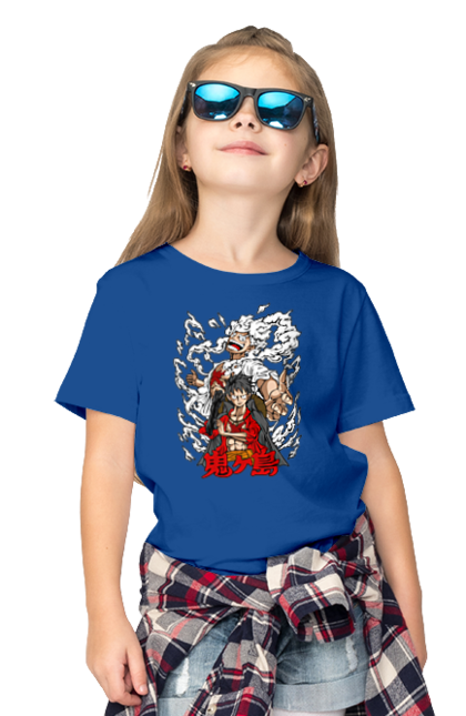 Children's t-shirt with prints One Piece Luffy. Anime, luffy, manga, monkey de luffy, one piece, pirates. 2070702