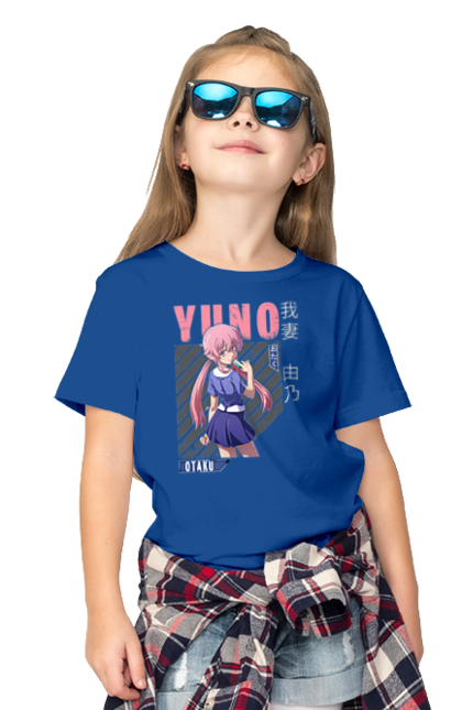 Children's t-shirt with prints Future Diary Yuno Gasai. Anime, future diary, manga, survival game, yandere, yuno gasai. 2070702