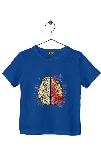 Футболка дитяча з принтом "Творчість та логіка". Бінарний, біткоїн, біткойн, валюта, гроші, крипто, наука, програміст, программист, творчество, техно, хакер, художник, цветной. 2070702