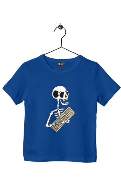 Футболка дитяча з принтом "Вічний кодер". Ай ті, айтішник, бінарний, код, програміст, розробник, хакер. 2070702