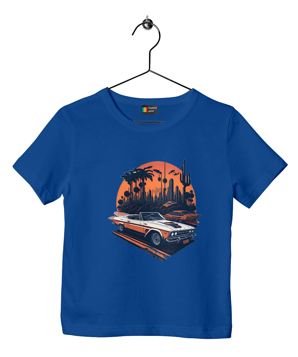 Beautiful car at sunset